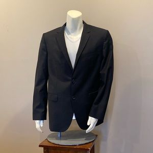 Hugo Boss Guabello Super 120s Black Suitcoat - Size US 42R